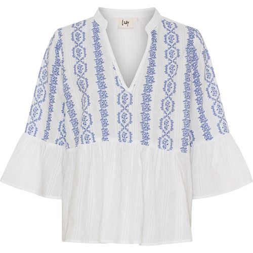 Blusar/Skjortor - Mina blouse – Blue flower vine